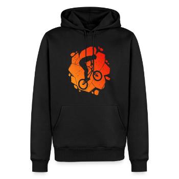 BMX Vélo Freestyle Vélo BMX Rider - Sweat à capuche Premium bio Homme - noir - Devant - Nico (187cm)