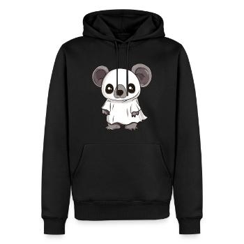 Koala Halloween Comic Geist - Männer Premium Bio Hoodie - Schwarz - Vorne - Nico (187cm)