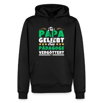 Als Papa geliebt, als Pädagoge vergöttert - Männer Premium Bio Hoodie - Schwarz - Vorne - Nico (187cm)