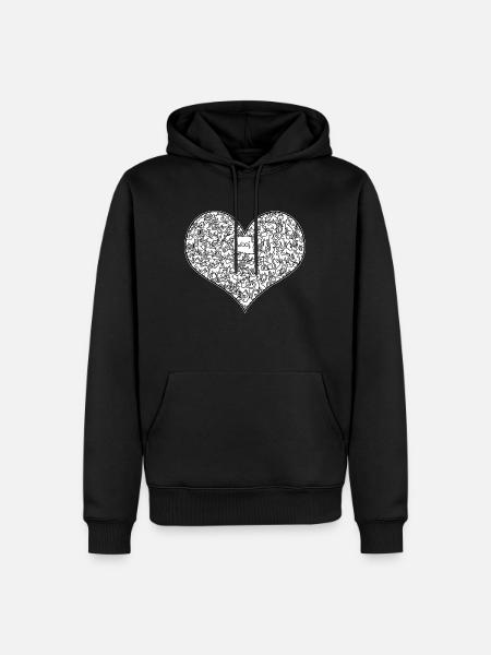 A Heart Full of Woof - Men’s Premium Organic Hoodie - black