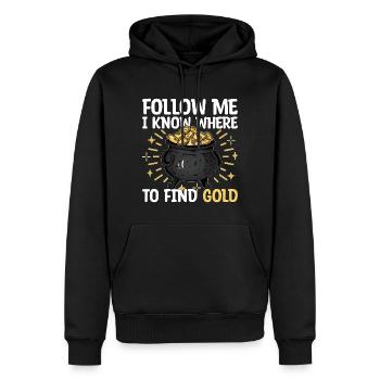 Prospecteur d’or Gold Panner Cadeau - Sweat à capuche Premium bio Homme - noir - Devant - Nico (187cm)