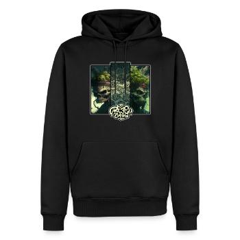 SKULLS PNG MIDDLE BEES 2023 TMISE NOIRE - Sweat à capuche Premium bio Homme - noir - Devant - Nico (187cm)