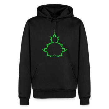 Mandelbrot Fraktal Muster - Männer Premium Bio Hoodie - Schwarz - Vorne - Nico (187cm)