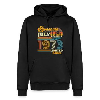 Juli 1973 Jahrgang Geburtstag Vintage Geschenk - Männer Premium Bio Hoodie - Schwarz - Vorne - Nico (187cm)