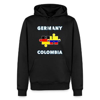 Puzzle Allemand Colombien - Sweat à capuche Premium bio Homme - noir - Devant - Nico (187cm)
