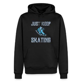 Schlittschuh Grafik Eiskunstlauf Geschenke - Männer Premium Bio Hoodie - Schwarz - Vorne - Nico (187cm)