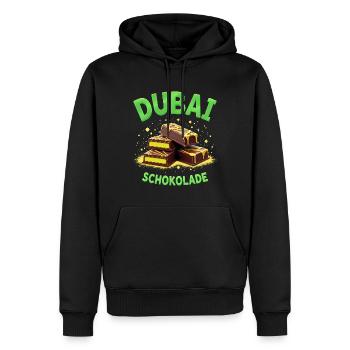Dubai-Schokolade - Schokolade-Spass - Männer Premium Bio Hoodie - Schwarz - Vorne - Nico (187cm)