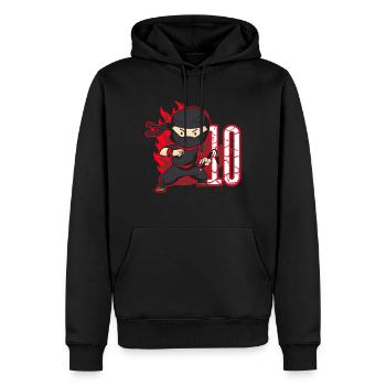 Ninja Kämpfer Geburtstag Junge 10 Jahre alt Ninjas - Männer Premium Bio Hoodie - Schwarz - Vorne - Nico (187cm)
