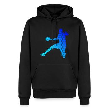 Handballspieler Handballspielen Handballer - Männer Premium Bio Hoodie - Schwarz - Vorne - Nico (187cm)