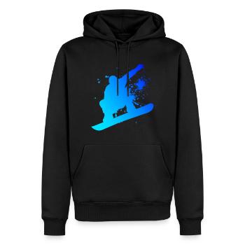 Snowboarders hommes snowboard snowboard femmes - Sweat à capuche Premium bio Homme - noir - Devant - Nico (187cm)