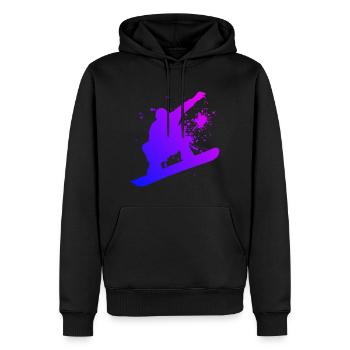 Sports d'hiver pour hommes Snowboard pour femmes Snowboard - Sweat à capuche Premium bio Homme - noir - Devant - Nico (187cm)