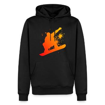 Mesdames sports d'hiver snowboard snowboard hommes - Sweat à capuche Premium bio Homme - noir - Devant - Nico (187cm)
