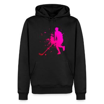 Salibandy Floorball Femme Innebandy Floorball - Sweat à capuche Premium bio Homme - noir - Devant - Nico (187cm)