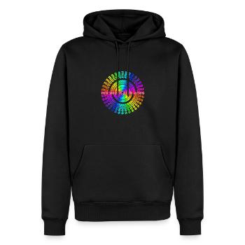 Es dreht sich alles, eventuell zu viel getrunken.. - Männer Premium Bio Hoodie - Schwarz - Vorne - Nico (187cm)