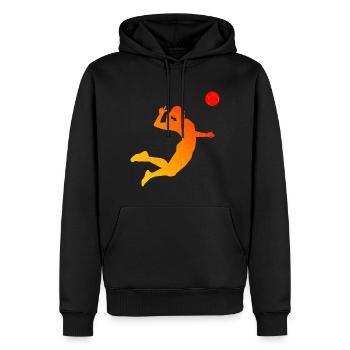 Volleyball Volleyballer Volleyballspieler - Männer Premium Bio Hoodie - Schwarz - Vorne - Nico (187cm)