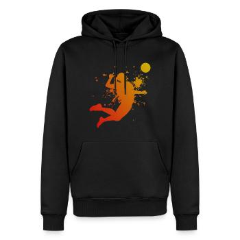 Volleyballer Volleyballspieler Volleyballspielen - Männer Premium Bio Hoodie - Schwarz - Vorne - Nico (187cm)