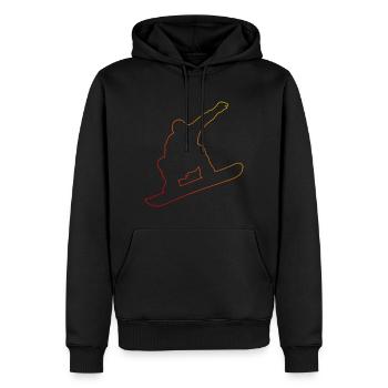 Damen Wintersport Snowboarder Snowboarding - Männer Premium Bio Hoodie - Schwarz - Vorne - Nico (187cm)
