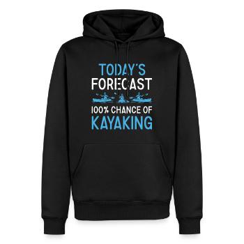 Kayaker Today's Forecast Kayaking - Männer Premium Bio Hoodie - Schwarz - Vorne - Nico (187cm)