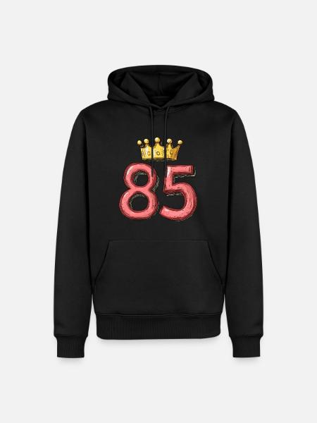 85 Number Crown - Men’s Premium Organic Hoodie - black