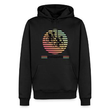 Velo / Road Bike - Men’s Premium Organic Hoodie - black - Front - Nico (187cm)