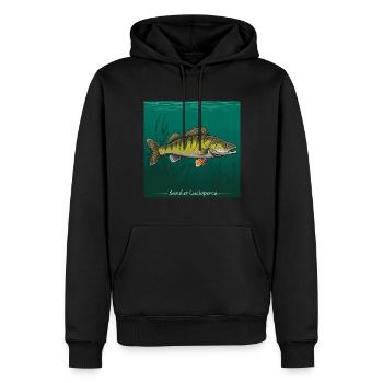 Zander Pêche Pêche Poissons Prédateurs - Sweat à capuche Premium bio Homme - noir - Devant - Nico (187cm)