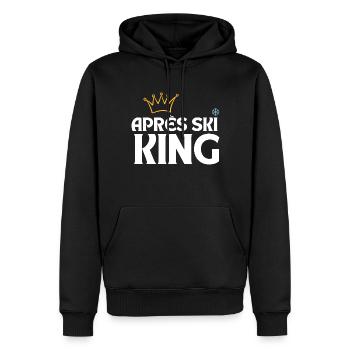 Aprés Ski King - Sweat à capuche Premium bio Homme - noir - Devant - Nico (187cm)