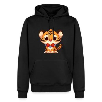 Tiger 3 - Männer Premium Bio Hoodie - Schwarz - Vorne - Nico (187cm)