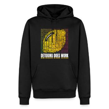 Abstrakte Zitrone von fröhlichem Entgiftungszitat - Männer Premium Bio Hoodie - Schwarz - Vorne - Nico (187cm)