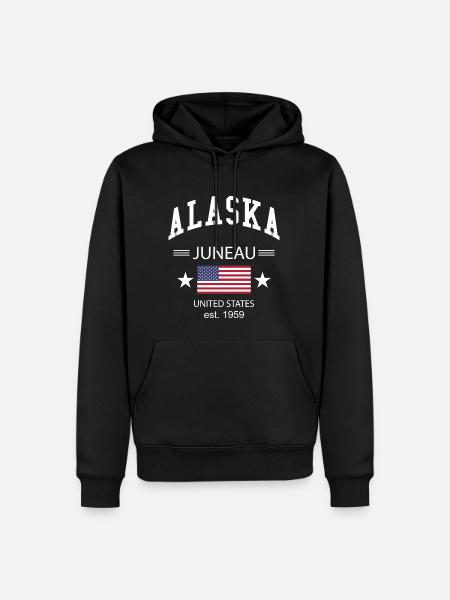 Alaska - Sweat à capuche Premium bio Homme - noir