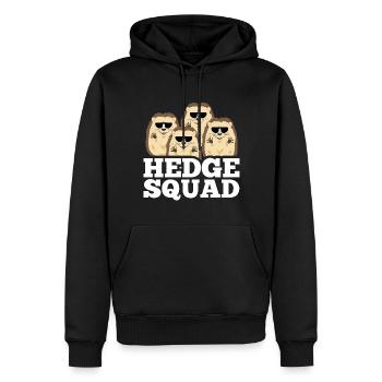 Hedgesquad Igel Wortspiel - Männer Premium Bio Hoodie - Schwarz - Vorne - Nico (187cm)