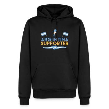 Fan des Argentinien-Fans. Unterstützer Argentiniens. - Männer Premium Bio Hoodie - Schwarz - Vorne - Nico (187cm)