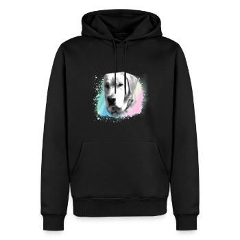 Labrador, Golden Retriever, graffit, painting - Men’s Premium Organic Hoodie - black - Front - Nico (187cm)