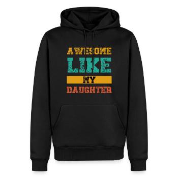 Génial comme ma fille - Sweat à capuche Premium bio Homme - noir - Devant - Nico (187cm)