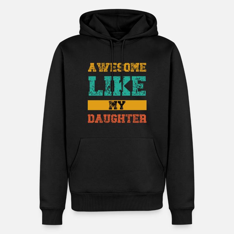 Génial comme ma fille - Sweat à capuche Premium bio Homme - noir