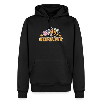 Apiculteur Usa Flag Bee Apiary Expert en apiculture - Sweat à capuche Premium bio Homme - noir - Devant - Nico (187cm)