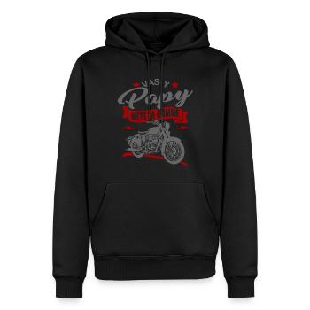 geh da Papy den Radiergummi - Männer Premium Bio Hoodie - Schwarz - Vorne - Nico (187cm)