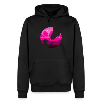Pferd Mädchen Niedliche Pferderitt Grafik Süßes Geschenk für - Männer Premium Bio Hoodie - Schwarz - Vorne - Nico (187cm)
