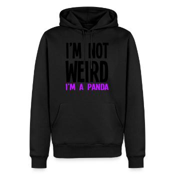 Ich bin nicht komisch Ich bin ein Panda - Männer Premium Bio Hoodie - Schwarz - Vorne - Nico (187cm)