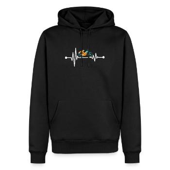 Mofa Moped Herzschlag - Sweat à capuche Premium bio Homme - noir - Devant - Nico (187cm)