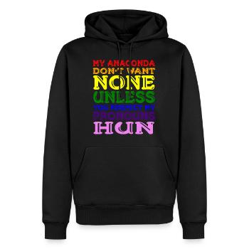 Meine Anakonda will keine, es sei denn, Sie respektieren meine - Männer Premium Bio Hoodie - Schwarz - Vorne - Nico (187cm)