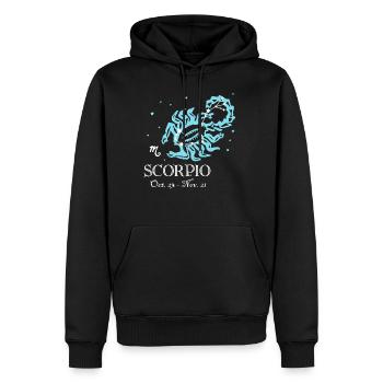 Skorpion die Skorpion-Konstellation - Männer Premium Bio Hoodie - Schwarz - Vorne - Nico (187cm)
