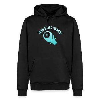 Ehrfurchtgebietend - Männer Premium Bio Hoodie - Schwarz - Vorne - Nico (187cm)