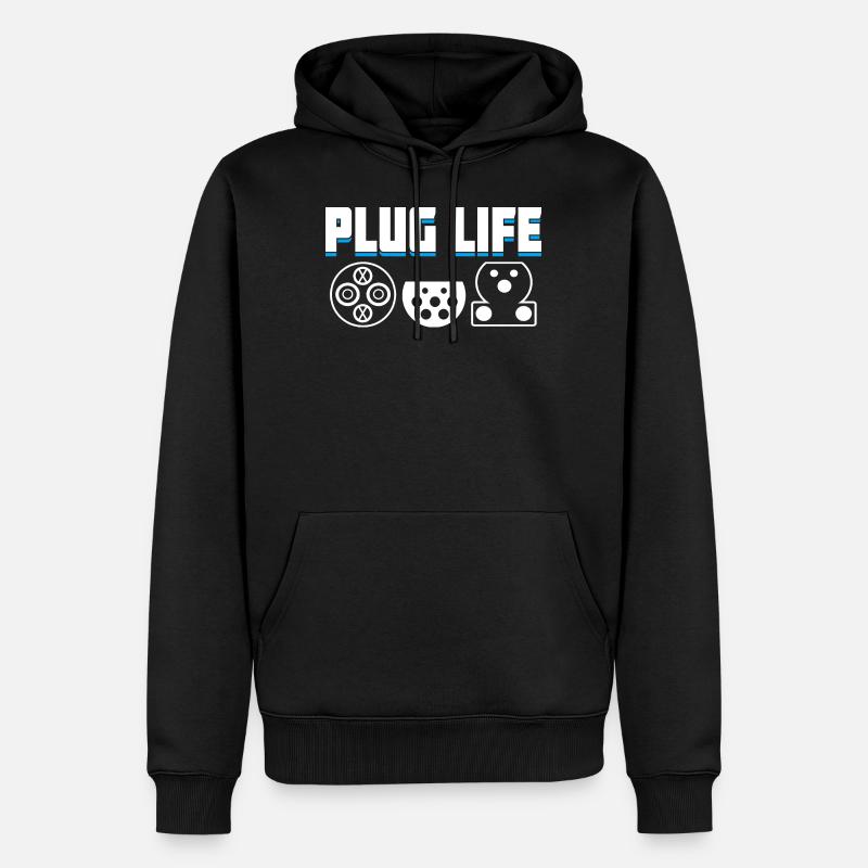 Elektrofahrzeug-Stecker EV Driver Charging - Männer Premium Bio Hoodie - Schwarz