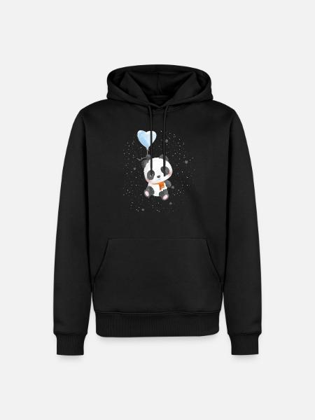 Polar Panda - Men’s Premium Organic Hoodie - black