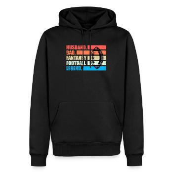 Fantasy Football Husband Dad Fantasy Football - Männer Premium Bio Hoodie - Schwarz - Vorne - Nico (187cm)