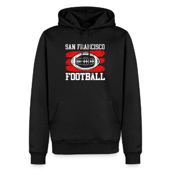 San Francisco Football - Männer Premium Bio Hoodie - Schwarz - Vorne - Nico (187cm)