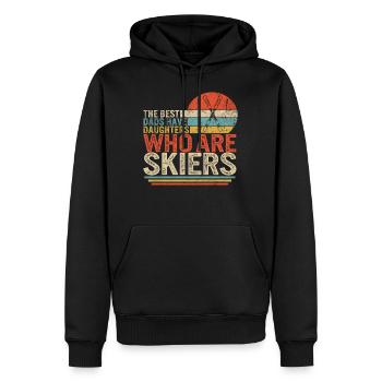 Ski Dad Geschenk, der beste Papa haben Töchter, die - Männer Premium Bio Hoodie - Schwarz - Vorne - Nico (187cm)