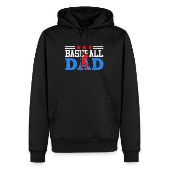 Baseballer Vater Baseball Dad - Männer Premium Bio Hoodie - Schwarz - Vorne - Nico (187cm)