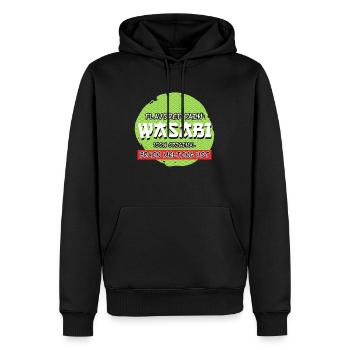 Wasabi Saveur Douleur Sushi Épicé Mangeur Épicé - Sweat à capuche Premium bio Homme - noir - Devant - Nico (187cm)