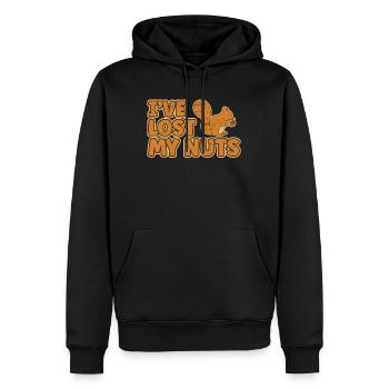Post Vasectomie J’ai perdu mes noix Vasectomie - Sweat à capuche Premium bio Homme - noir - Devant - Nico (187cm)